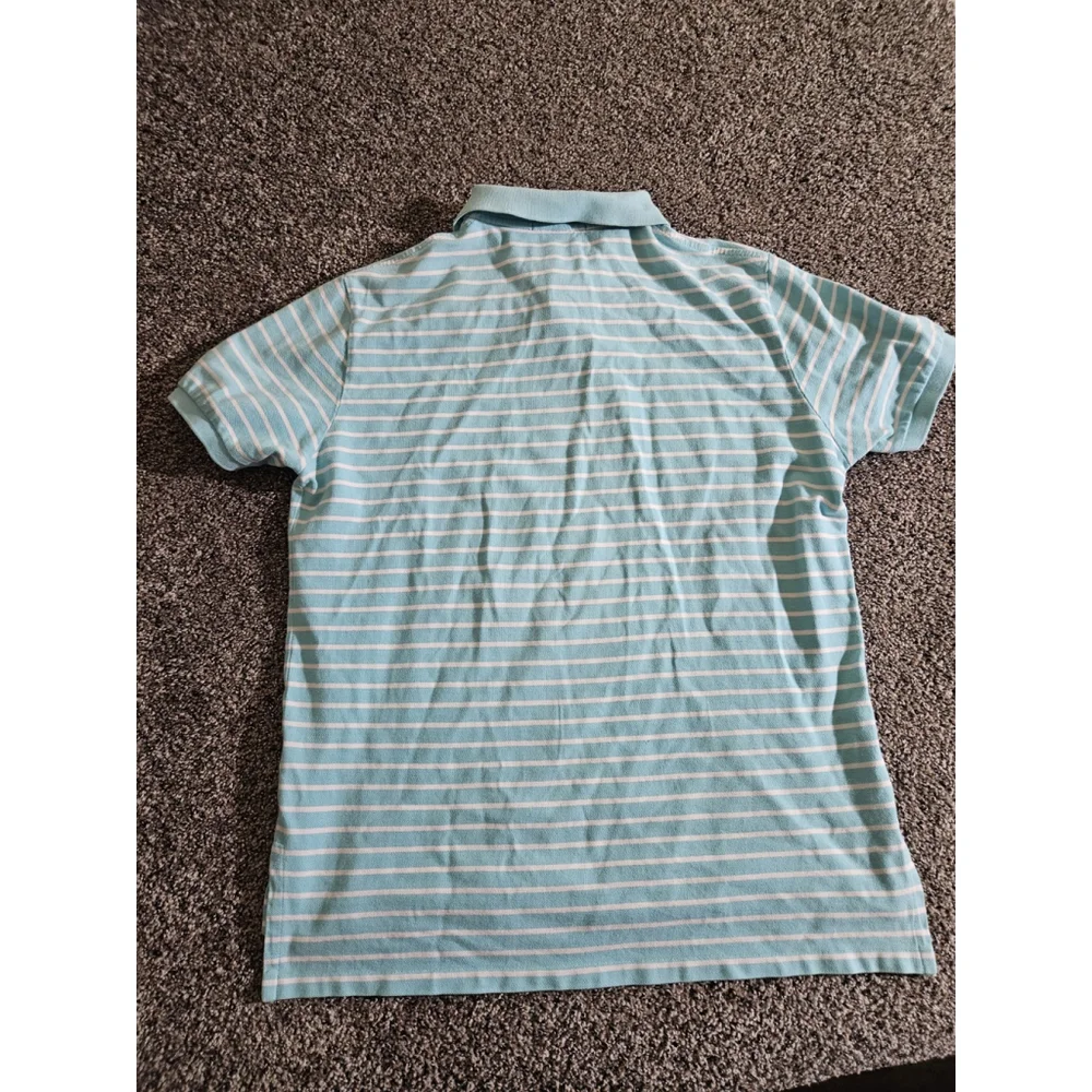VTG Polo Ralph Lauren Shirt Men's Large Custome‎ Fit Light Blue/Yellow Pony 90s
